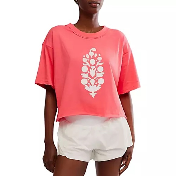 NWT Women's Free People FP Movement Inspire Logo T-Shirt | Tulip Pink | Sz XL - Picture 7 of 7